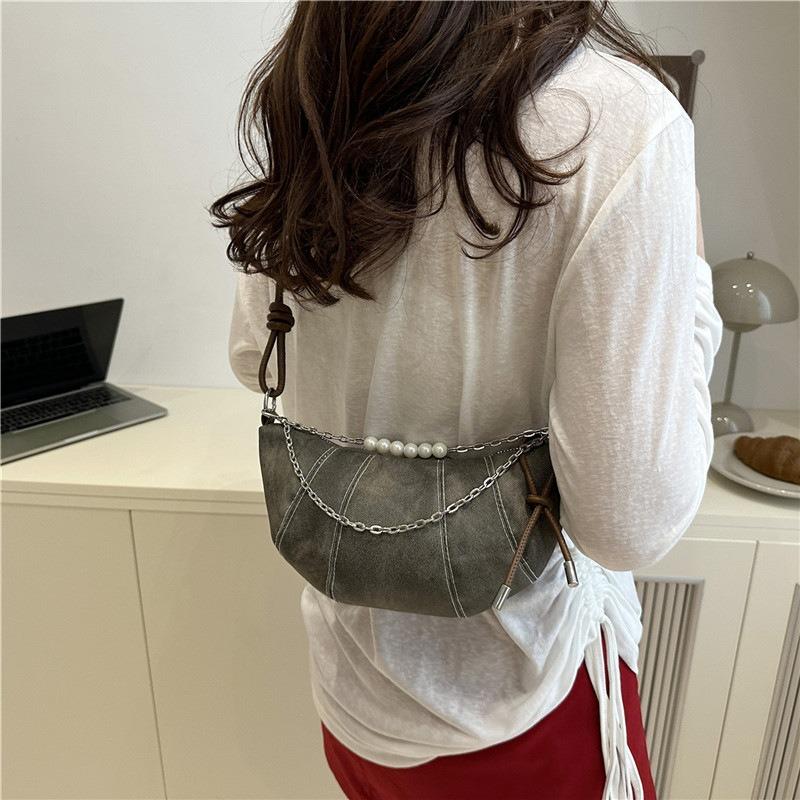 Fashion Bag Women's Simple Casual Dumpling Bag Summer New Niche High Value Trend Oblique Span Bag