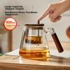 TEAHUE Glass Teapot with Tea Infuser, Tea Brewing Tool, Tea Separator Cup, Kung Fu Tea Set