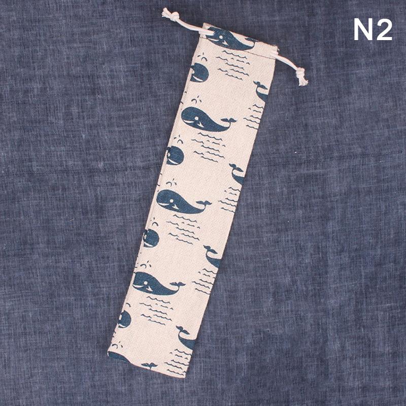 1ks opakovaně použitelný slaměný sáček sáček na kovové slámové příbory Barevné cestovní kempingové hůlky Lžíce Vidlička Nůž Úložný sáček Zásobník