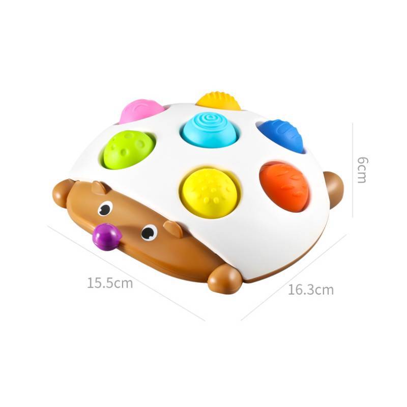 Finger Hedgehog Stress Relief Bubble Popper Wooden Toy For Kids And Adults