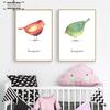 Cartoon Lovely Birds Nursery Wall Art Canvas Painting Nordic Decoration Poster and Prints Pictures for Living Room Home Interior