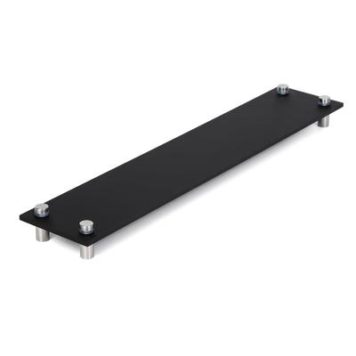 Matte Acrylic Black Display Stand for Figures, Collections, Shelves, and Oshikatsu (Black, 40cm Wide X 2cm High)