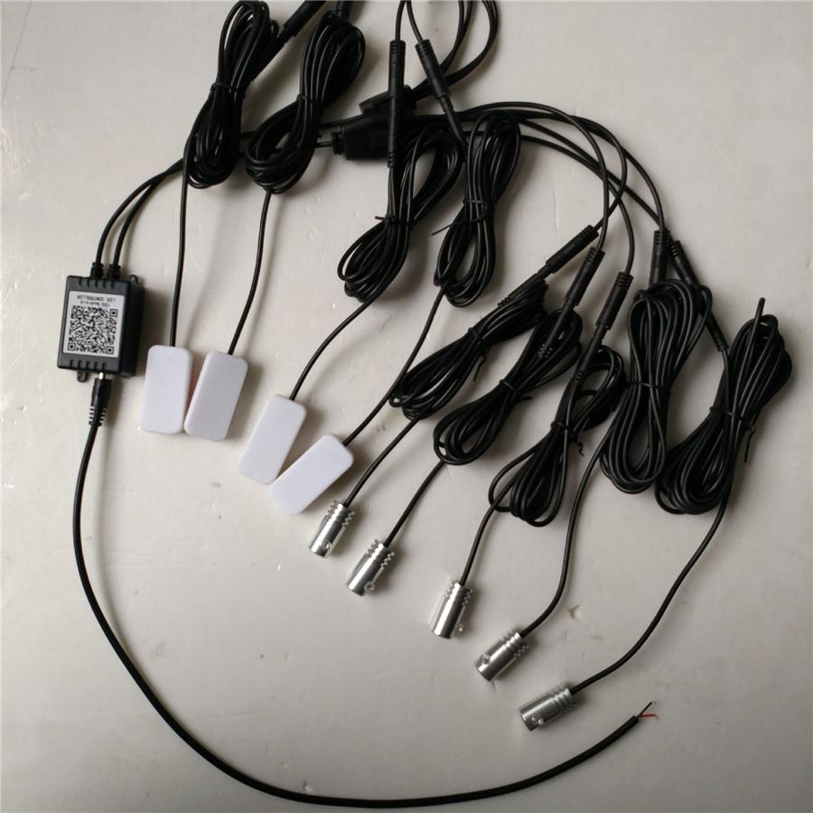 9 in 1 RGB LED Optical Strip Light Bluetooth App Control 12V Car Styling