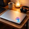Ghost Wall Stickers Halloween Cute Window Stickers, Rainbow Gradient Cartoon Decals, Waterproof Self-Adhesive for Car Decor Decals