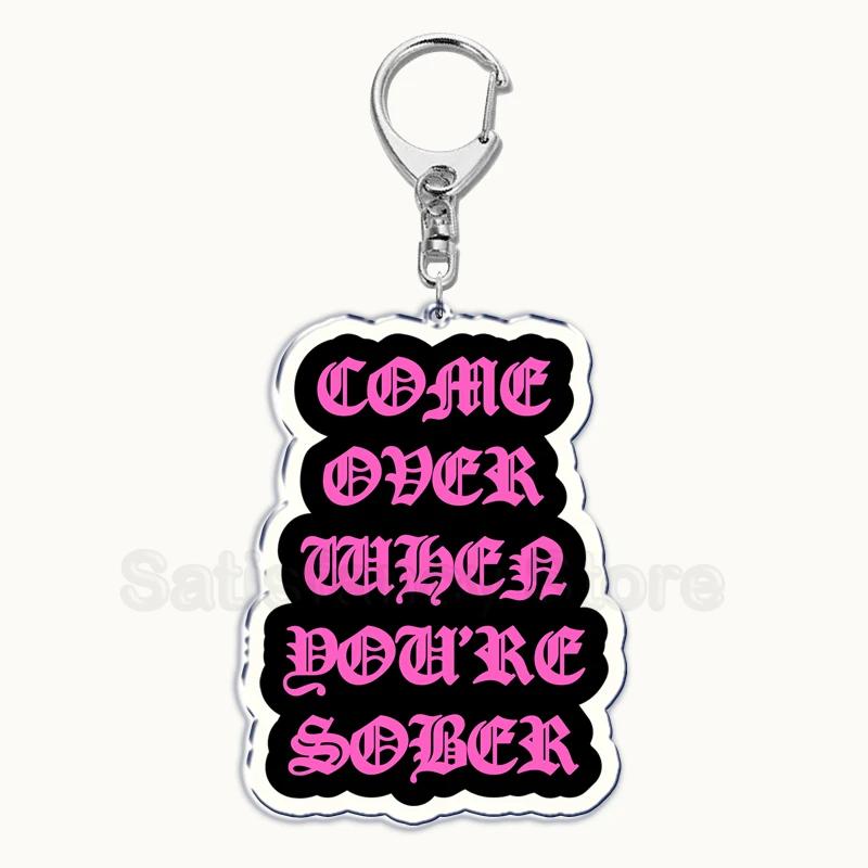 Lil Peep Rapper Acrylic Key Chain Pendant Key Ring Crybaby Hellboy Love Yikes Keychains Keyring for Bag Pendant Jewelry Gifts