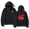 Fashion Hoodies Graphic Sweatshirts Loose Drawstring Number 16 Charles Leclerc Racer Printed Hooded Pullover Unisex Tops