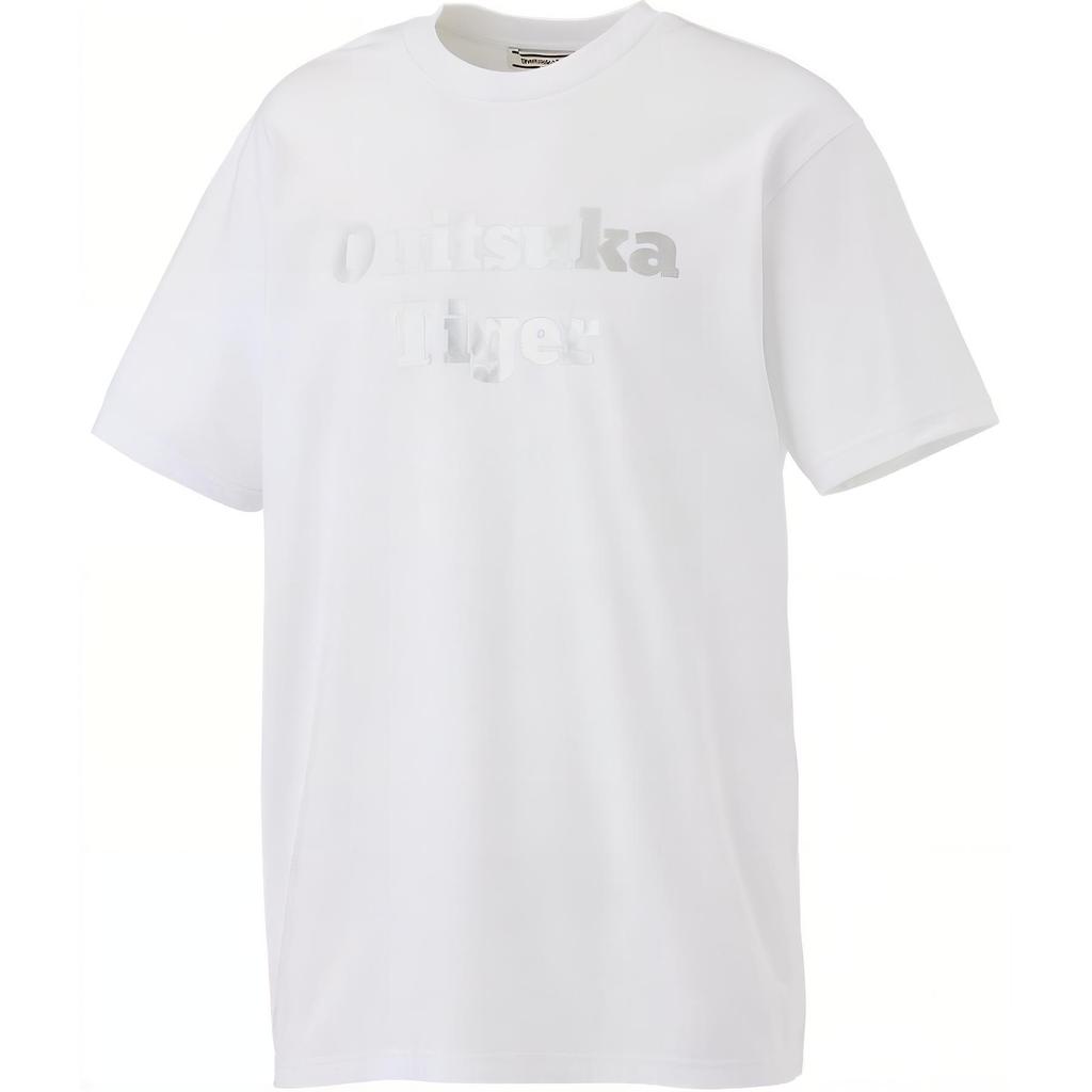 ONITSUKA TIGER Buchstaben Rundhals Pullover Kurzarm T-Shirt Unisex Oberteile Weiß 2183B456-100