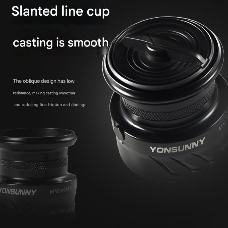 Mavllos Premium CNC Metal Spinning Reel – 5.2:1 High-Speed Gear Ratio, Large Diameter Drag, Lightweight Yet Durable Body, Smooth(Oblique) Spool  reel