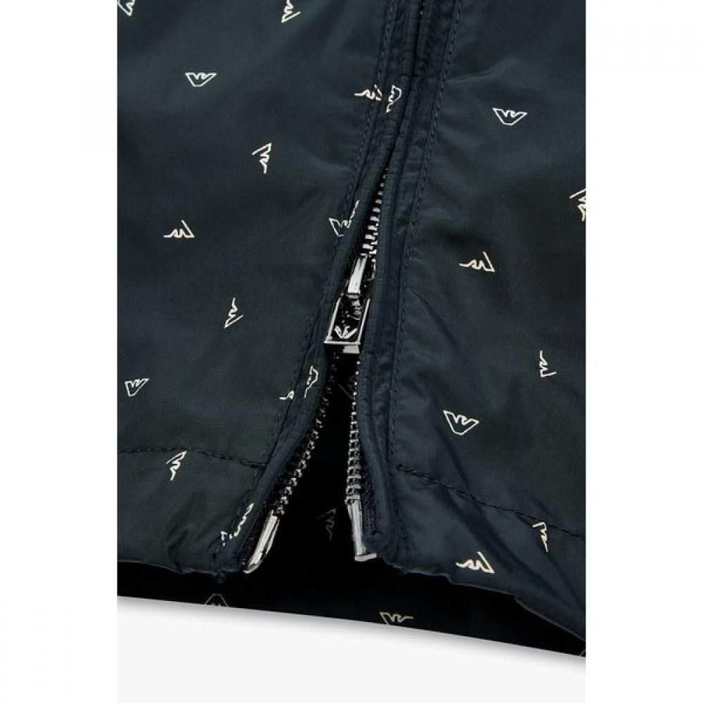 Emporio Armani Men S Eagle Pattern Nylon Hood Jacket A516110031