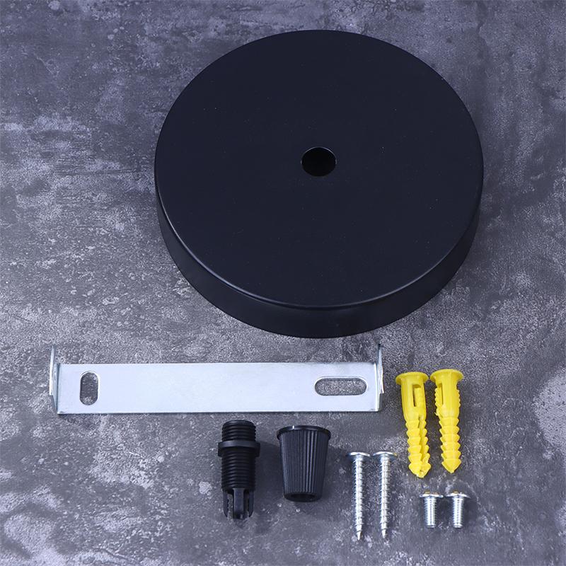 1PC Black Silver Bronze Ceiling Plate Wall Sconce Mount DIY Light Fittings Lamp Base Vintage Pendant Lamp 100*20mm Disc Base