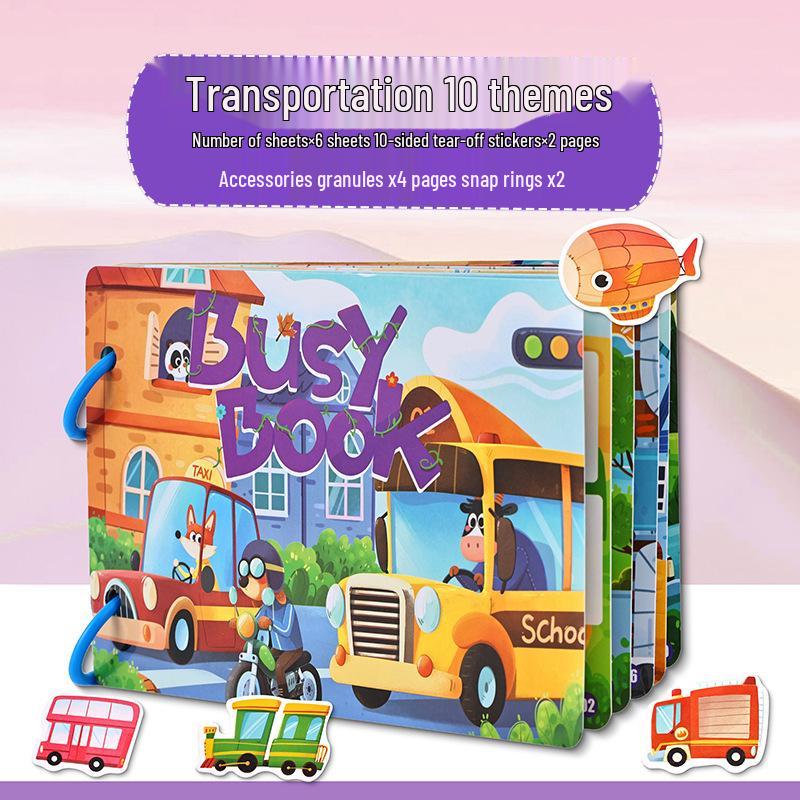 TEMU Xi Yin Cognitive Brain-Teasing Quiet Activity Book for Kids 3-6 Years - Tear-Off Version