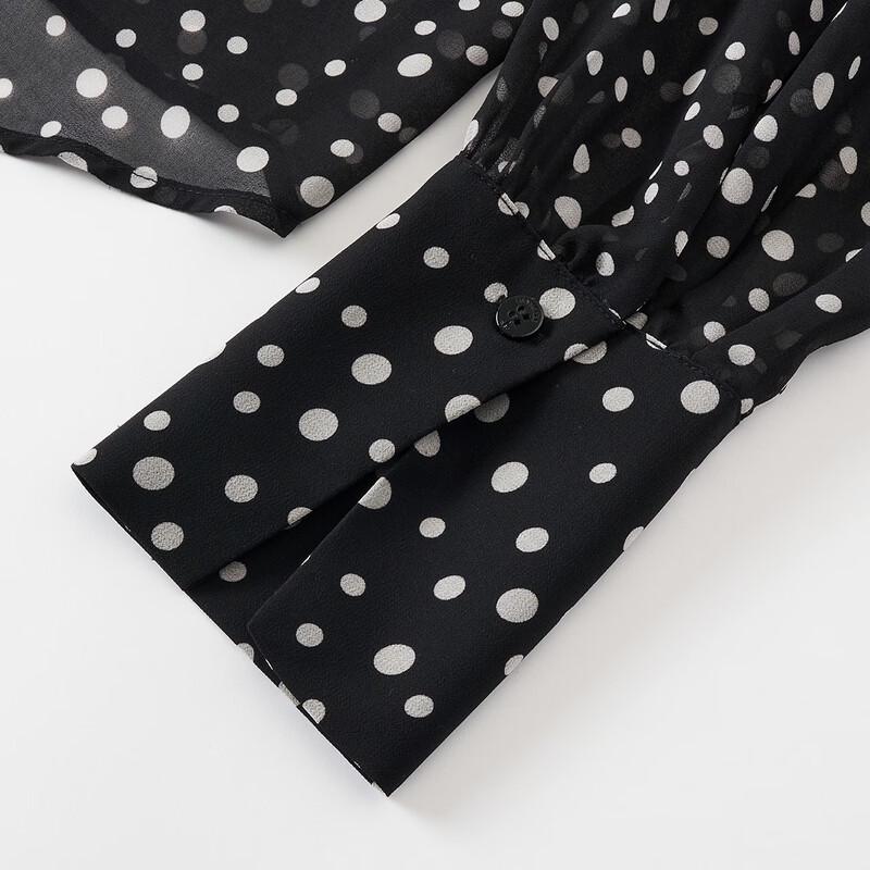 Women's Polka Dot Long Sleeve Shirt