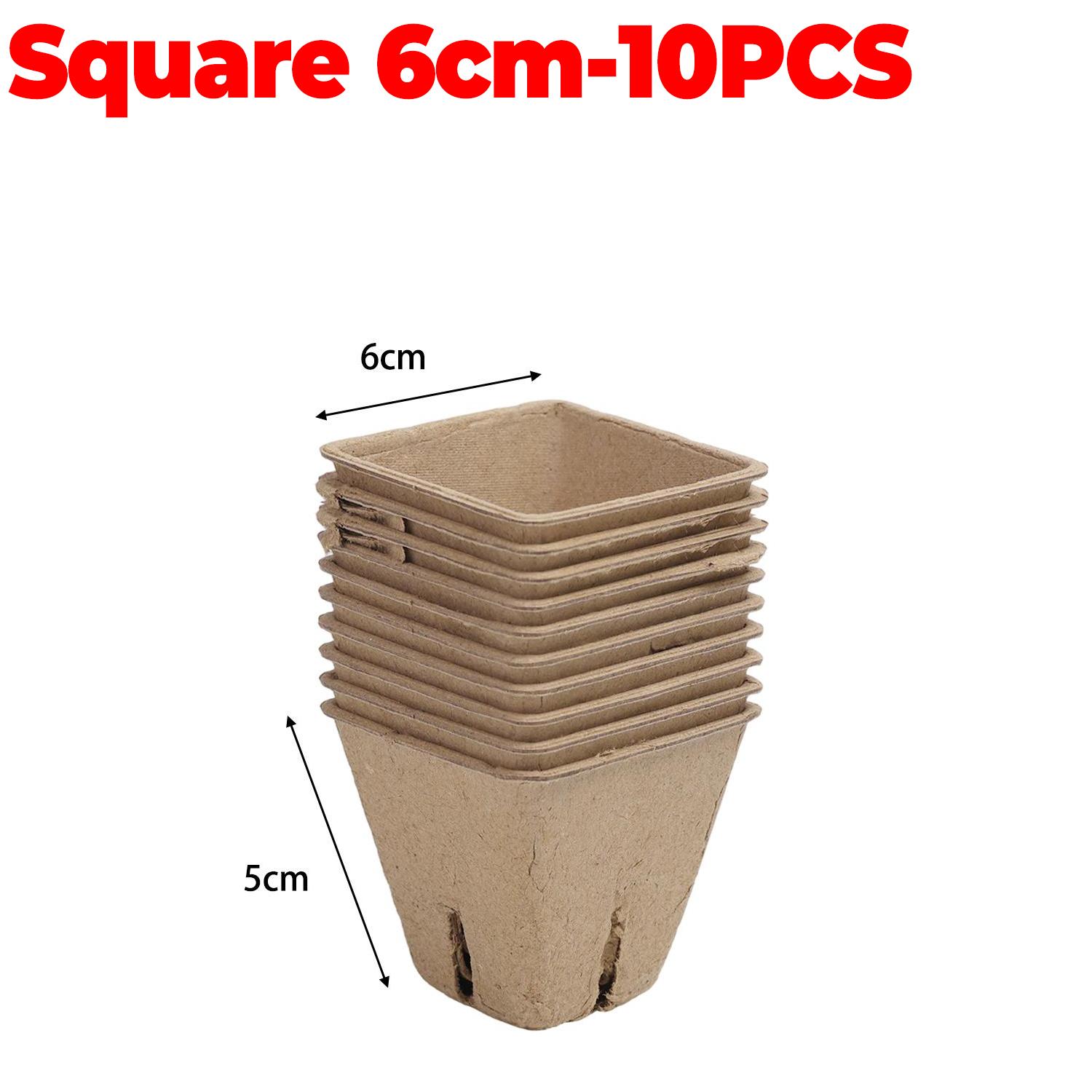 

50/10Pcs Seed Nursery Cup Growing Pot Seed Starting Trays for Vegetables Flowers Herbs with Drainage Holes Garden Supplies