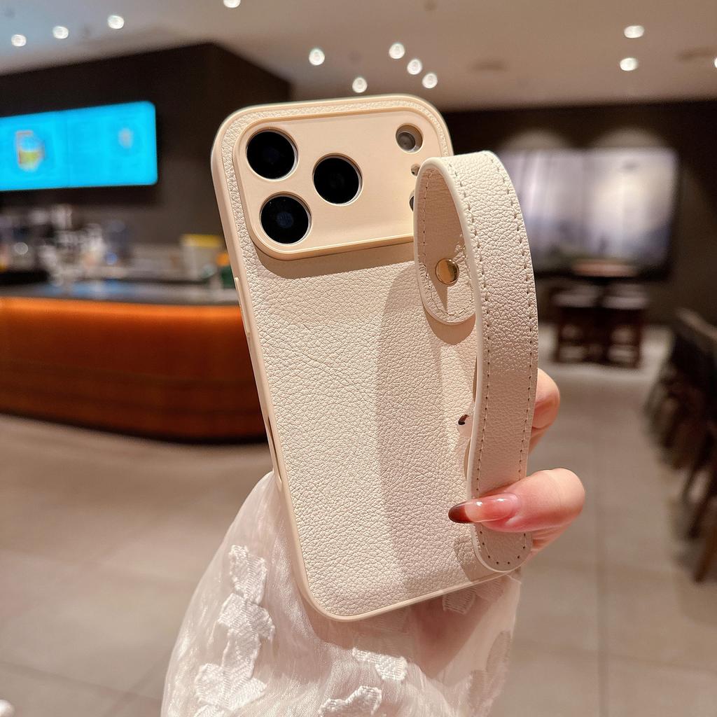 Wristband for Apple, IPhone 17promax, Plain Leather Phone Case, New Model for Apple, All Inclusive for Autumn/winter 2016