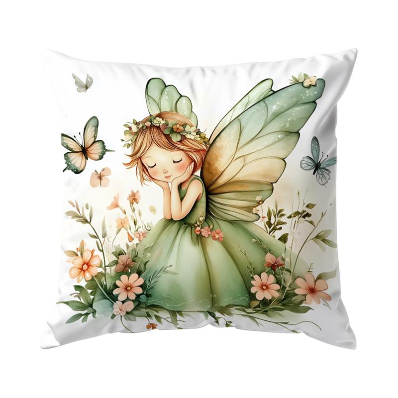 1Pc Green Elf Pillow Cover For Home Living Room Bedroom Sofa Office Decorative Pillowcase Soft Throw Pillows 45X45Cm