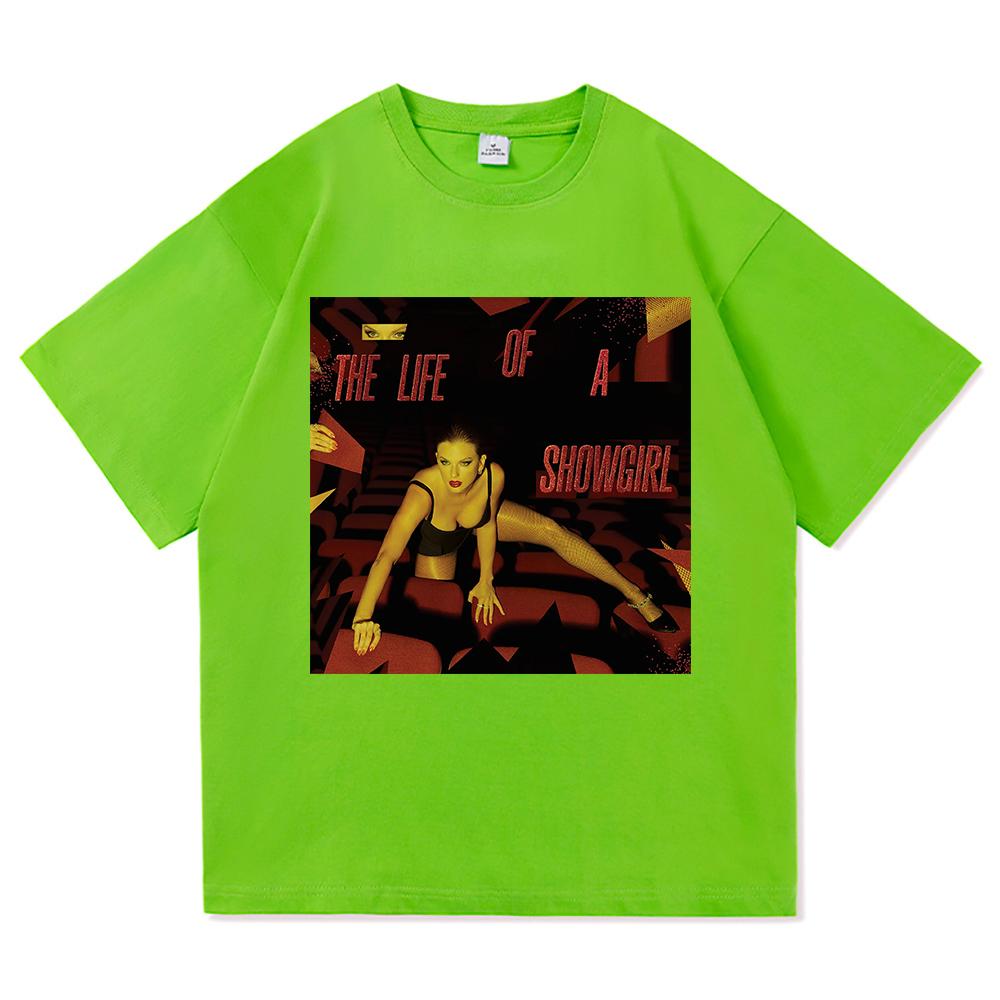 The Life of A Showgirl Album Tricou 2025 Modă Nouă Haine Bărbați/femei Vintage Harajuku Haine de Înaltă Calitate Tricouri Bumbac