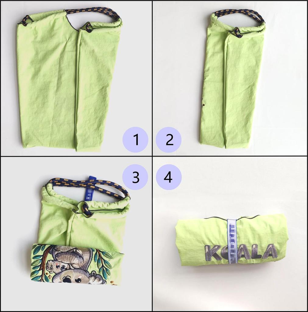 Size Embroidered Eco Nylon with Shoulder Can Be Carried As a Shoulder Bag or Crossbody Waterproof and Large Ball and Chain Attachment Teacup