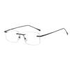Rimless Eyeglass Frames Minimalist Square Eyeglass Frames Metal Eyeglass Frames Hypoallergenic Unisex Eyewear For Business Daily