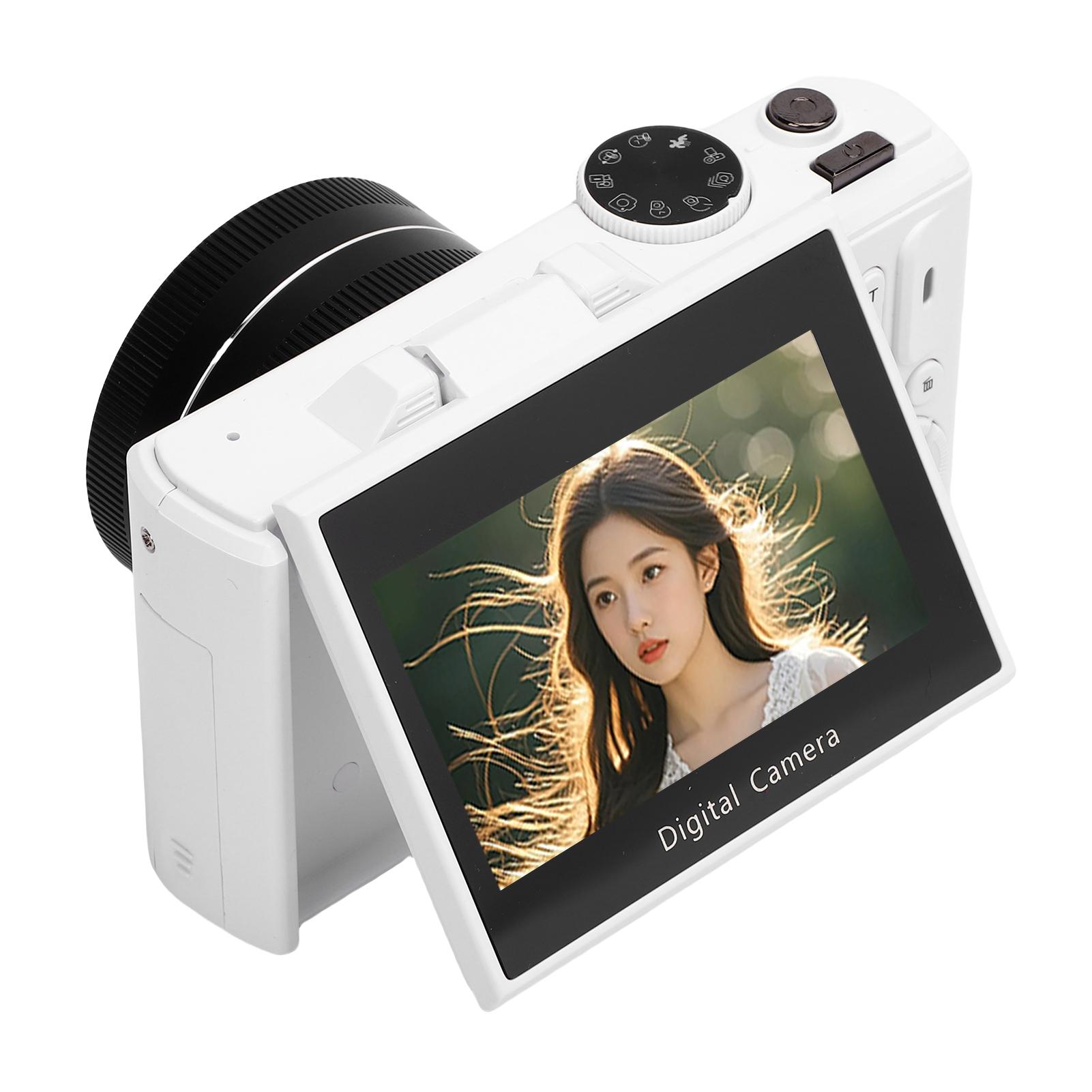

5K 75MP Digital Camera Auto WiFi Camera with 18X Digital Zoom 3.0 Inch 180 Degree Screen Built in Flash for Photography
