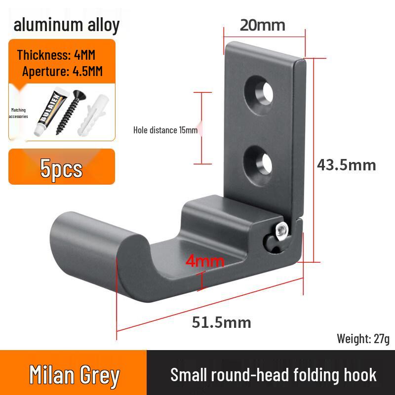 

Rongyu No-Drill Space Aluminum Folding Clothes Hooks