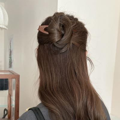 1PC Vlásenka pro kočky ze santalového dřeva Tradiční čínské doplňky Hanfu Tyčinka na vlasy ve tvaru kočky Elegantní retro styl