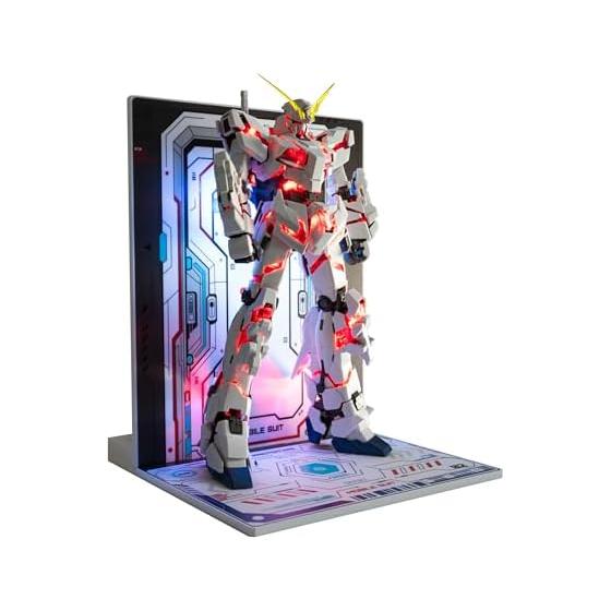 LBASE-4th Wireless LED Set for BANDAI Mobile Suit Gundam MG RG HG MGSD Models, Display Stand with Wide Range Magnetic Sensing and Mechanical Design