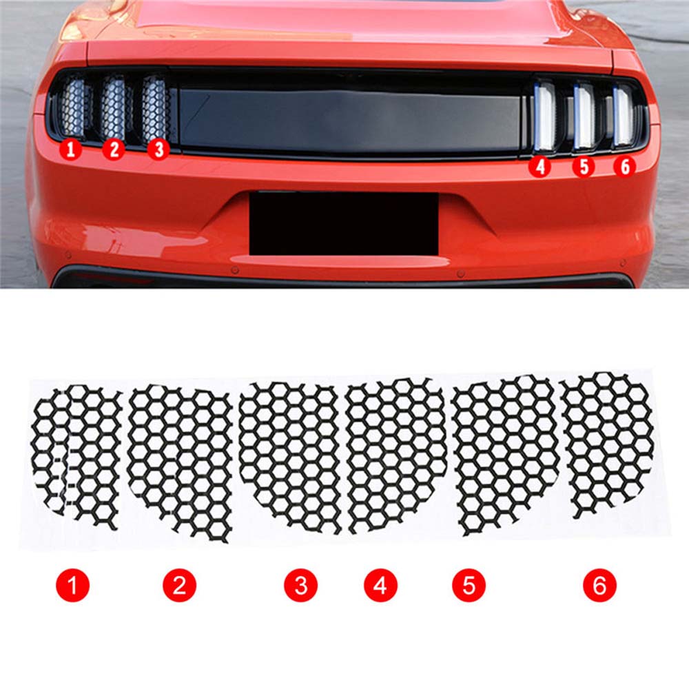 Decals Film DIY Honeycomb Car Stickers Car Sticker Taillight Decorative Car Exterior Accessories