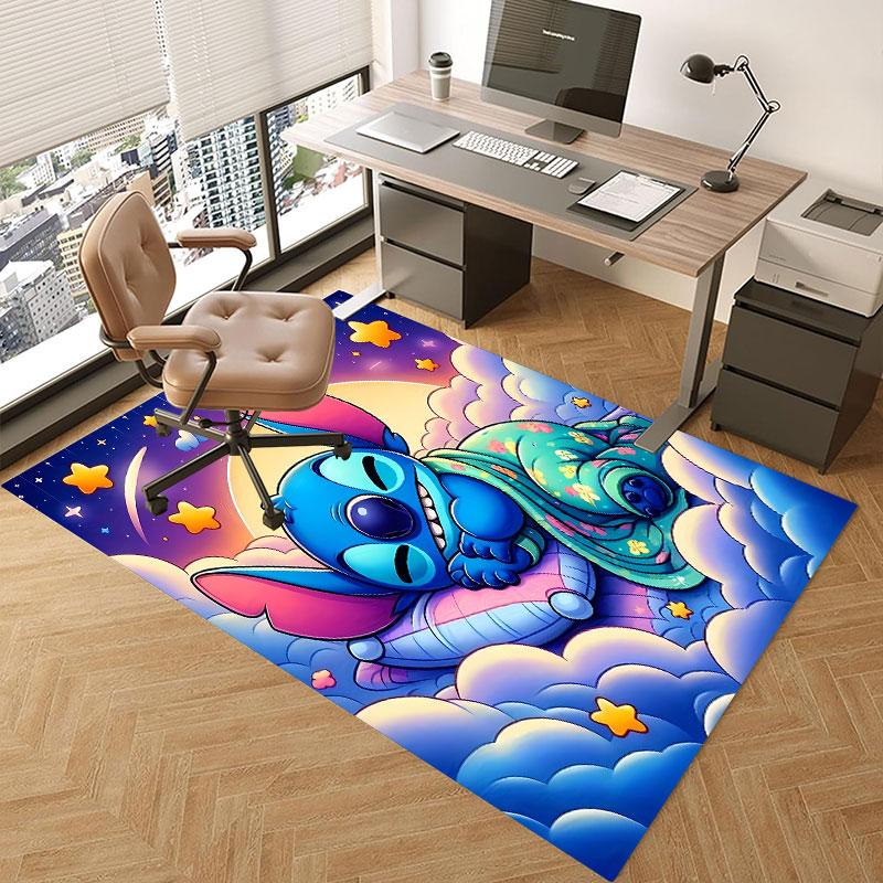 Stitch Cartoon Carpets and Rug 3D Printing Carpet Floor Mat Living Room Bedroom Large Area Soft Carpet-JM012