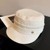 Vintage Pleated Equestrian Hat Women'S Spring And Summer Flat Top Beret Showing Face Small Sunshade Painter Hat Newsboy Hat