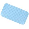 Bathtub Shower Mat PVC Prevent Slip Drain Holes Bendable Bathroom Floor Mat Home Hotel Use Transparent Blue38 X 70cm