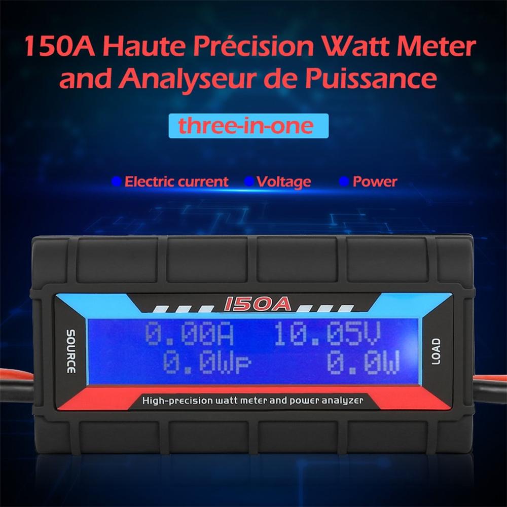Build Power Current Power Analyzer 150A RC High Precision Power Analyzer & Watt Meter W/ Backlight LCD