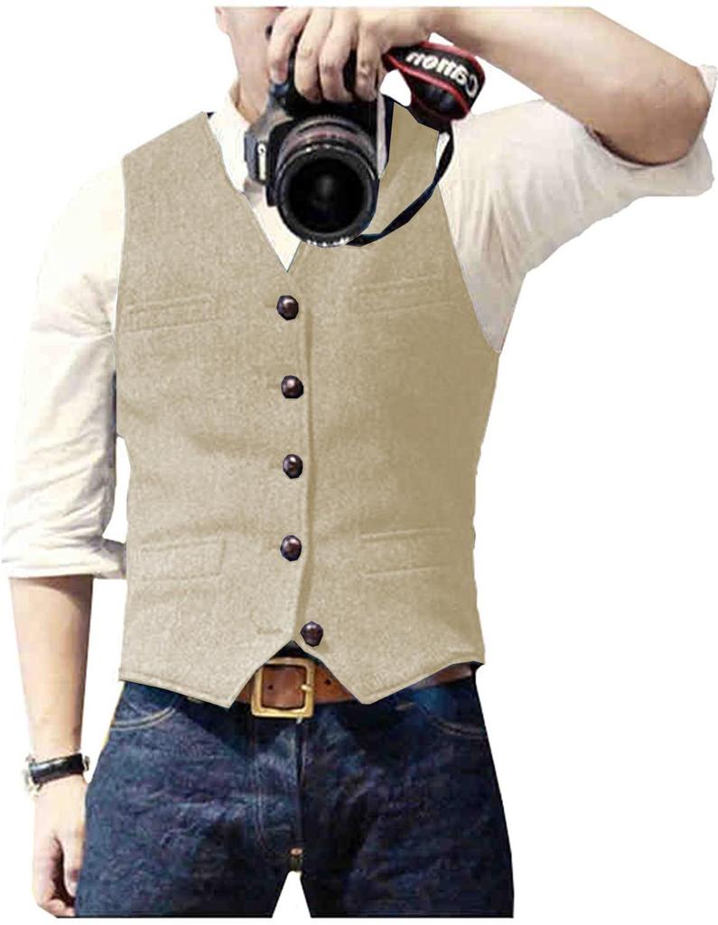 Men's Herringbone Business Casual Vest - British Style Hot Seller