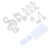 Music Note Wall Sticker DIY Innovative Embossed Decals Home Bedroom Background DecorationSilver