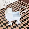 1:12 Miniature Baby Stroller Mini Nursery Car Toy Small Metal Baby Carriage Model for Kids Pretend Play Accessories Doll House Furniture