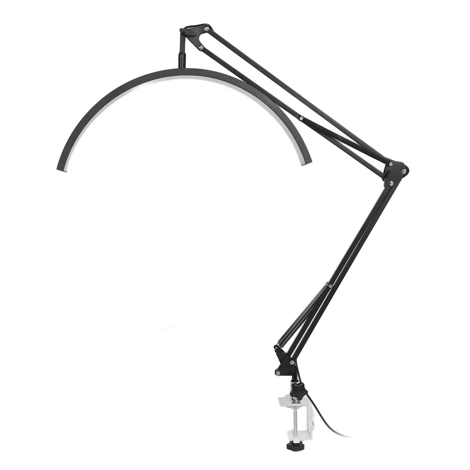 

Светодиодная косметическая лампа Half Moon с пультом дистанционного управления, U-образный зажим, косметическая лампа для татуировок, черная, 110‑240 В, Великобритания EU Plug