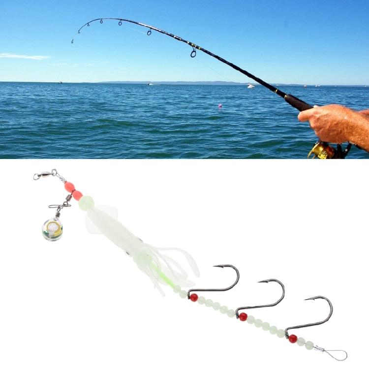 Weiche Gumm-Tintenfisch-Angelköder mit Haken und Jigs Peches 22G Leuchtende Tintenfisch-Jigs