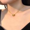 18K Gold Plated Four-Leaf Clover Cubic Zirconia Necklace, Non-Fading Choker for Women