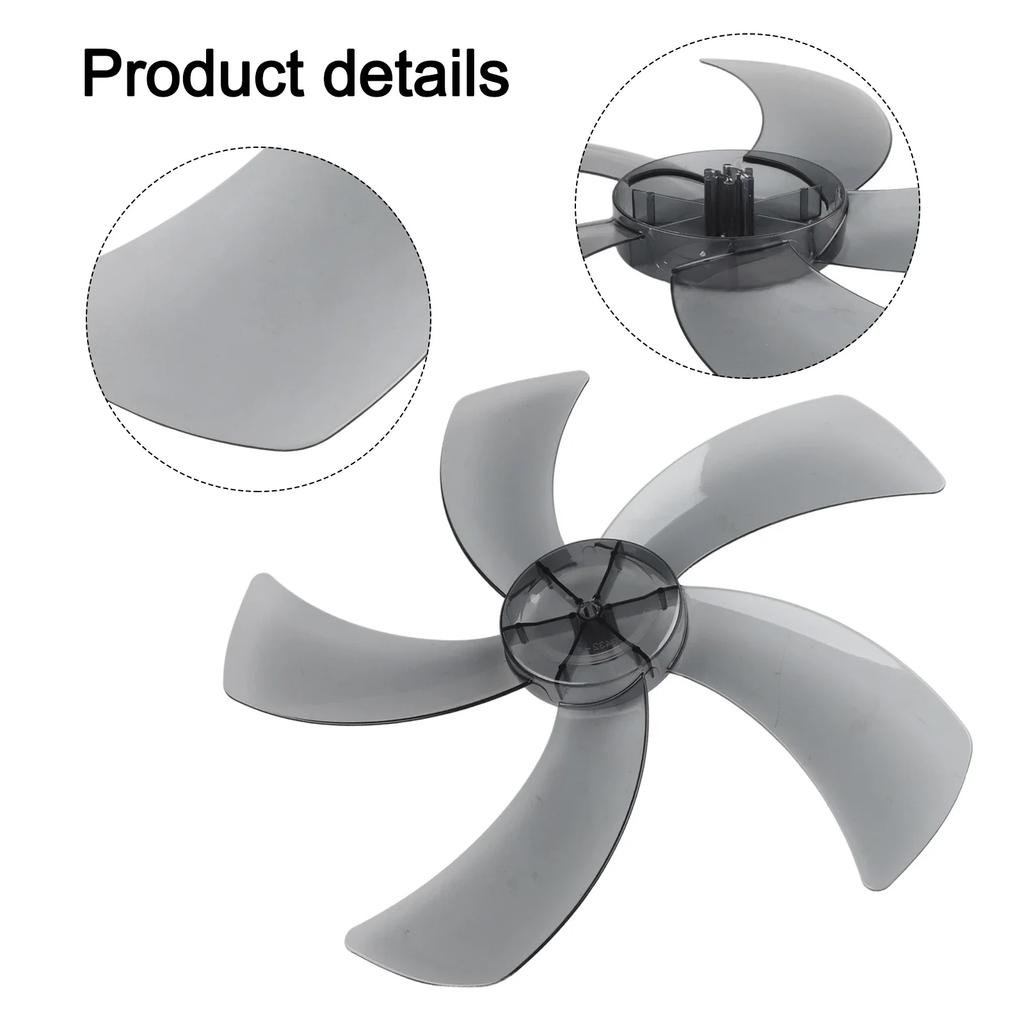 1 Pcs 18 Inches Household Plastic Fan Blade Five Leaves With Nut Cover For Household Floor Fan Pedestal Accessories