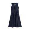 Chuyu Lyocell Cotton Vintage Denim A-line Dress