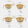 1Pc Gold Color Korean Traditional Aluminum Round Rice Bowl Wine Cup with Handle for Makgeolli Korean Wine Cup
