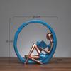 European-style Yoga Girl Figure Resin Decoration Creative Home Wine Cabinet Porch Light Luxury Art Sculpture Ornaments