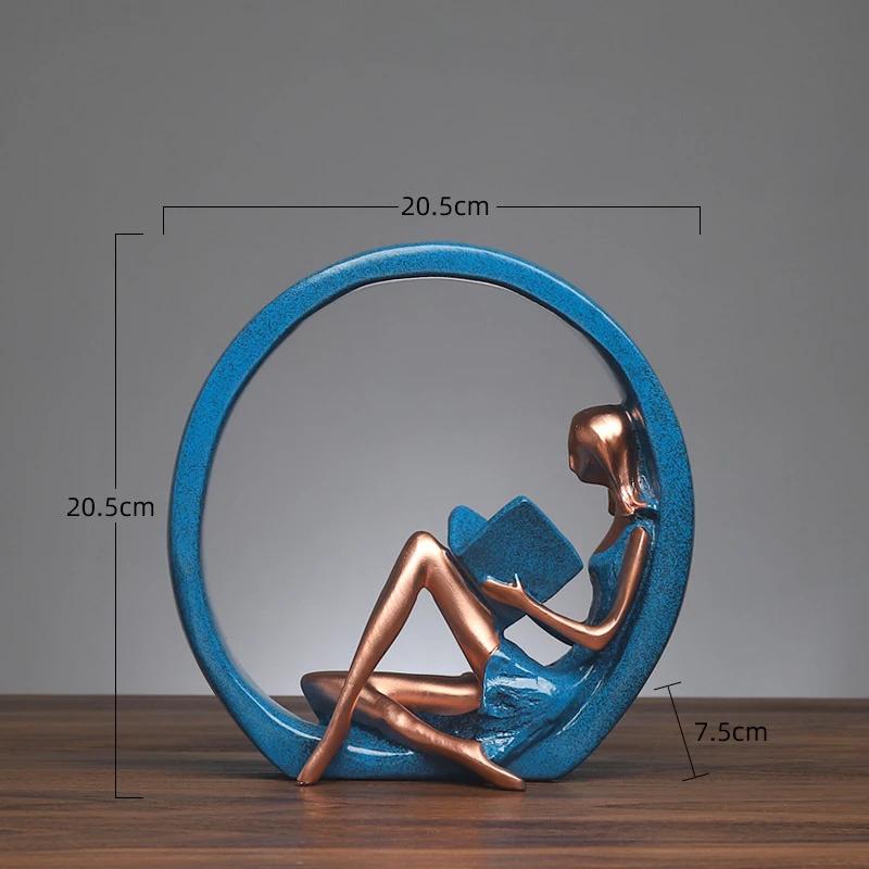 European-style Yoga Girl Figure Resin Decoration Creative Home Wine Cabinet Porch Light Luxury Art Sculpture Ornaments