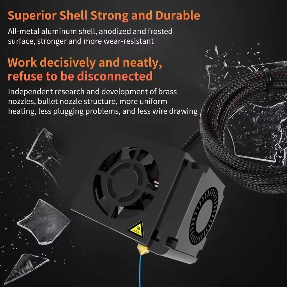 Upgrade Komplett Montiertes Hotend Düsen-Kit Komplettes MK8 J-Head Extruder-Kit Mit Doppeltem Lüfter 12V 24V für Ender3 CR10 3D-Drucker