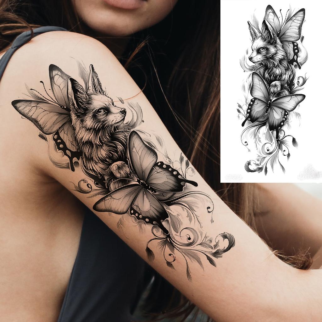 1 Sheet Black Henna Mandala Flower Temporary Tattoos For Women Girls Fake Lace Tattoo Sticker Disposable Decoration Adults Tatoo