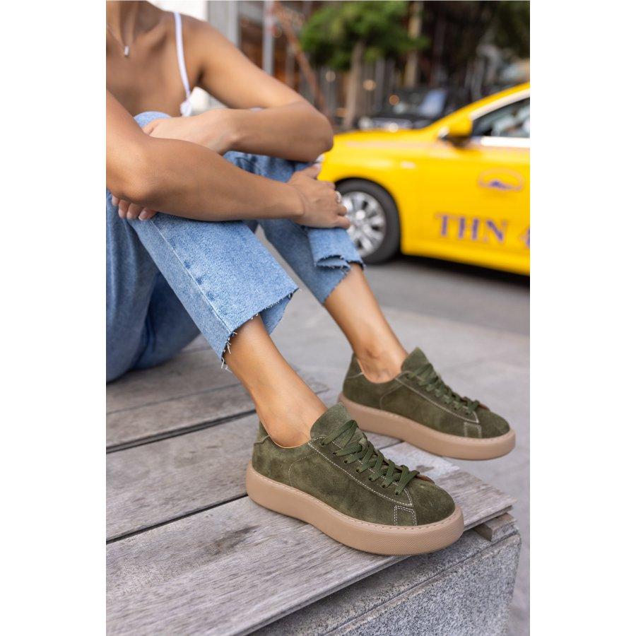 Women's Genuine Suede Leather Sneakers