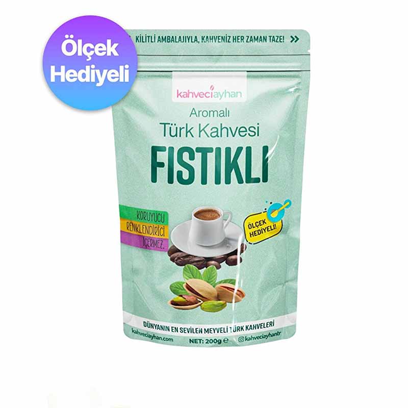 

Турецкий кофе со вкусом фисташек - 200 г специального турецкого кофе