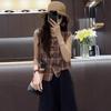 Women's 2025 Chic French Plaid Sleeveless Blouse