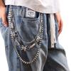 Versatile Double-sided Skull Jeans Chain with Bullet Head Design - European & American Cross-Border Fashion