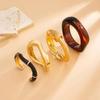 IngeSight.Z 4 Styles Exaggerated Thick Resin Acrylic Wide Cuff Bangles Women Vintage Irregular Geometric Spring Bracelet Jewelry