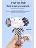 Happy Monkey Black & White Grasping Stick Pacifier Rattle for Newborns - Squeezable BB Stick Hand Rattle for Early Education